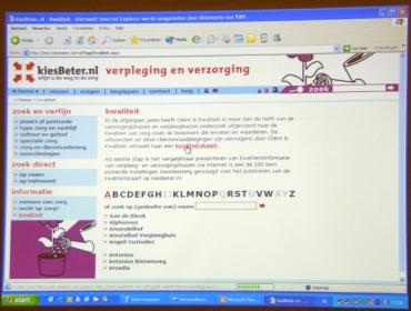 website to help people choose what type of health insurance they wanted: kiesBeter.nl 2005