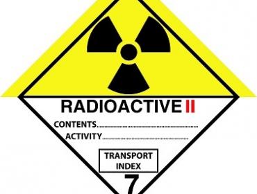 Radioactive warning sign