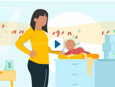 Afbeelding uit de animatie maternale griepprik