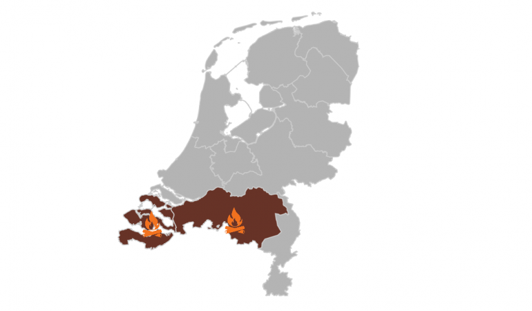 Stookalert Noord-brabant en Zeeland