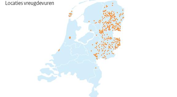 Locaties vreugdevuren