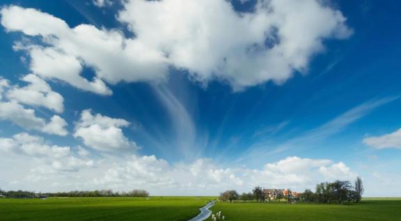 Dutch landscape and clouds