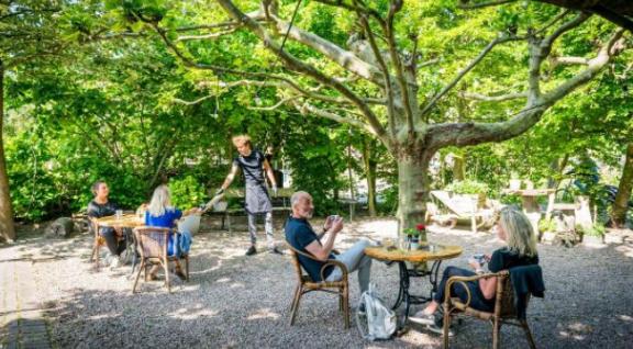 People on terrace